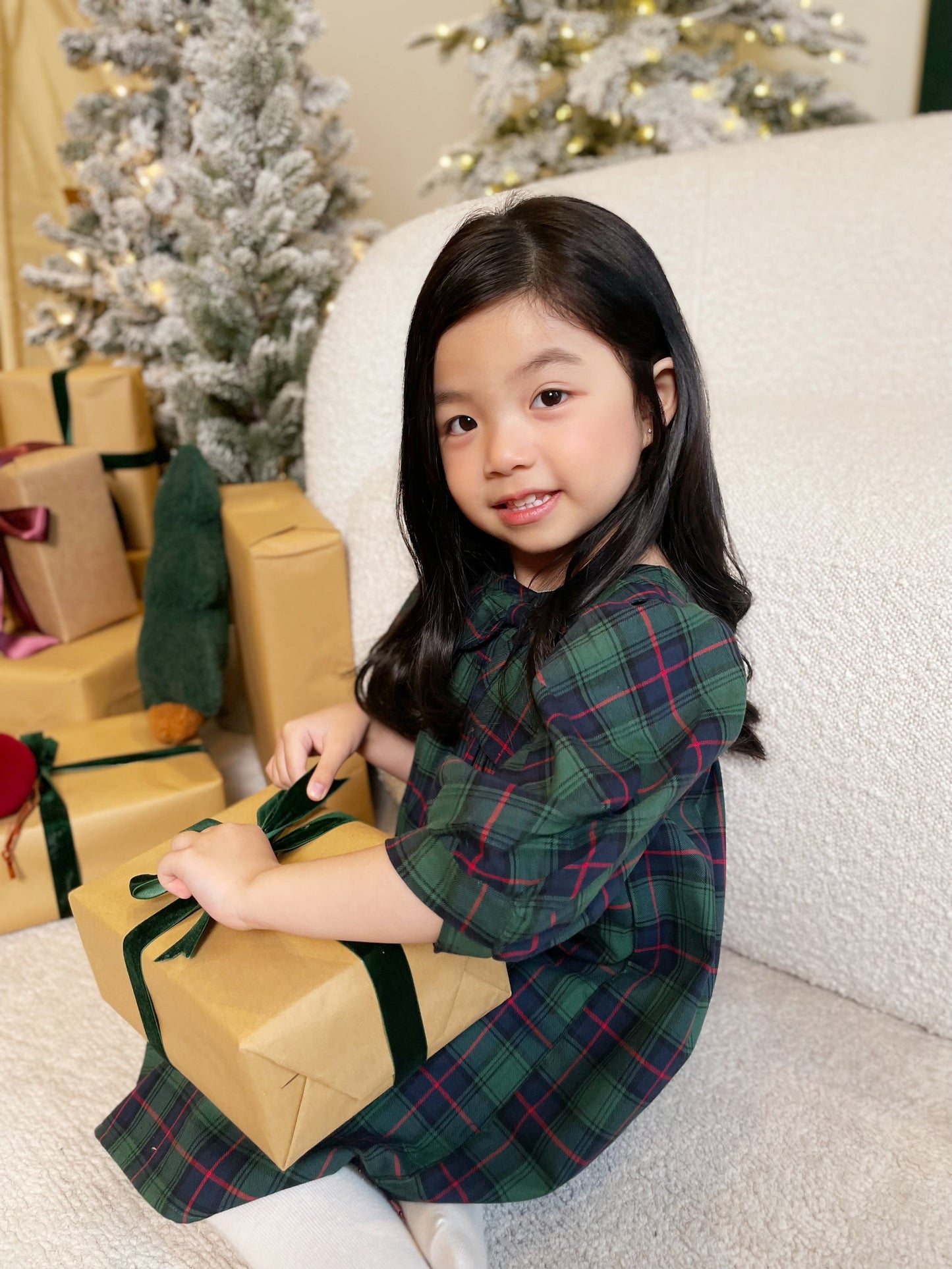 Rosemoor Dress | Heritage Green Tartan Cotton