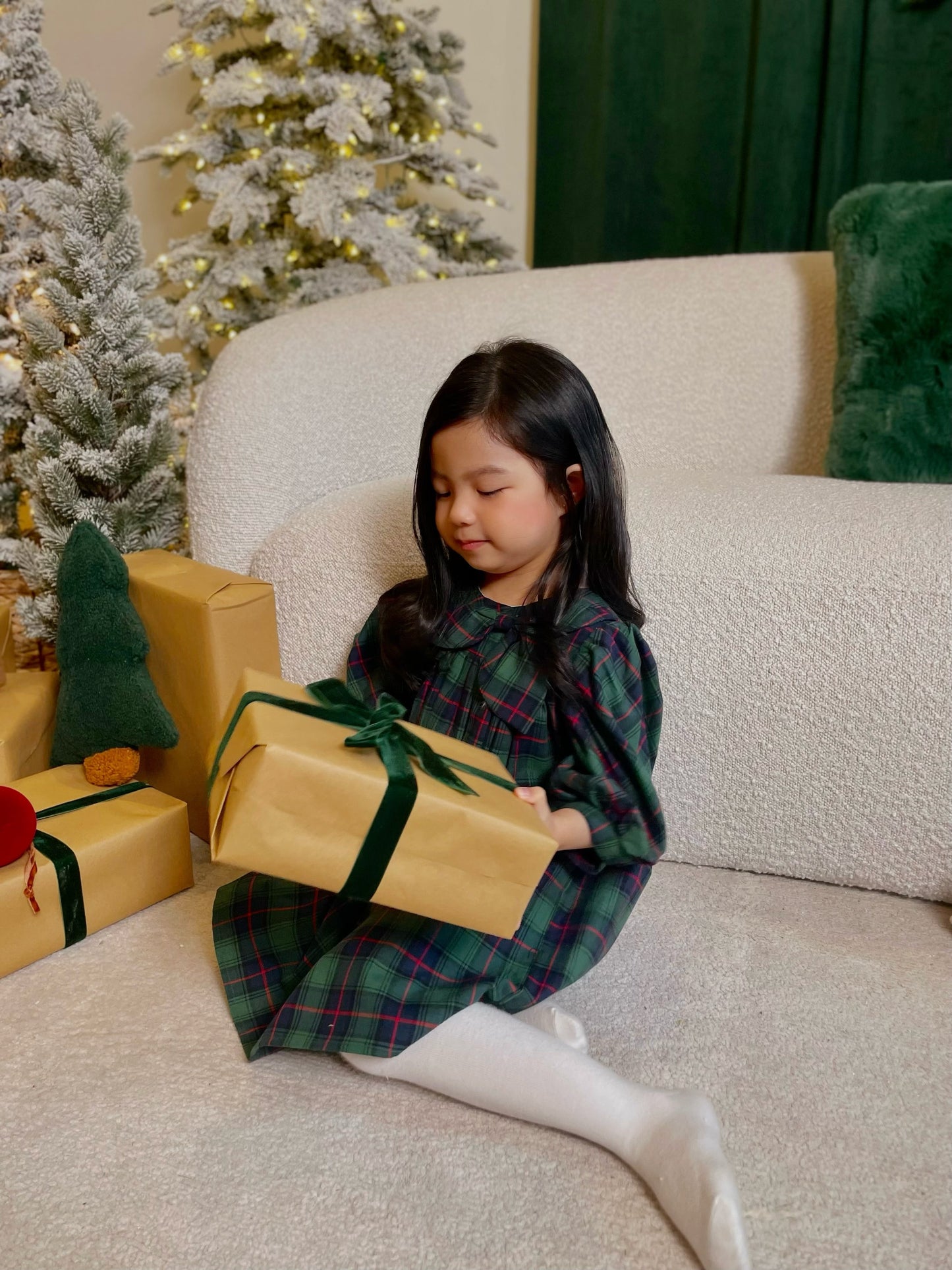 Rosemoor Dress | Heritage Green Tartan Cotton