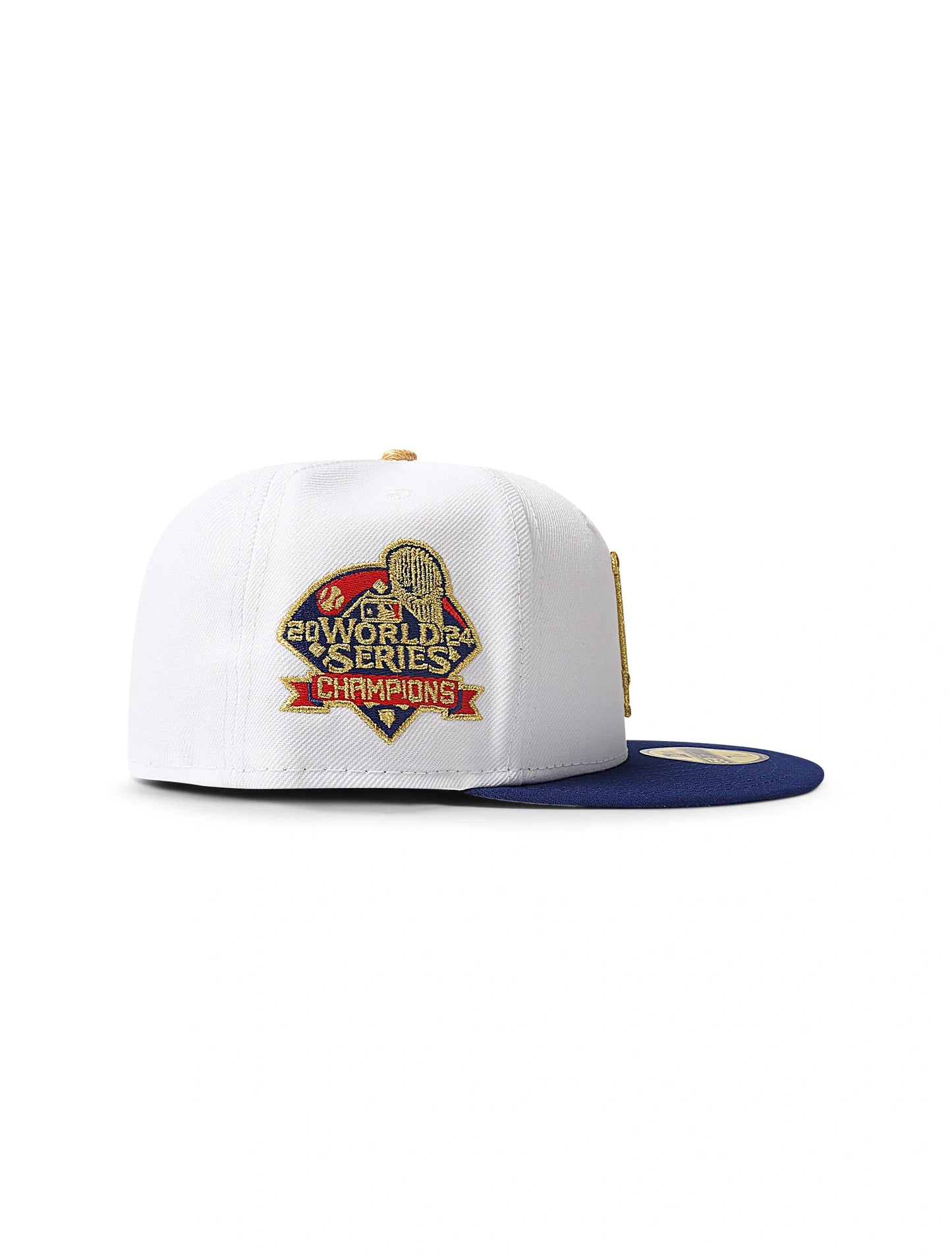 New Era 5950 LA Dodgers World Series Champions Hat - Chrome/Gold