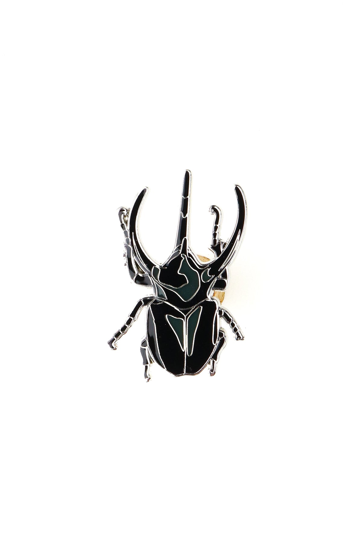 Chiron Beetle Enamel Pin (Chalcosoma chiron)