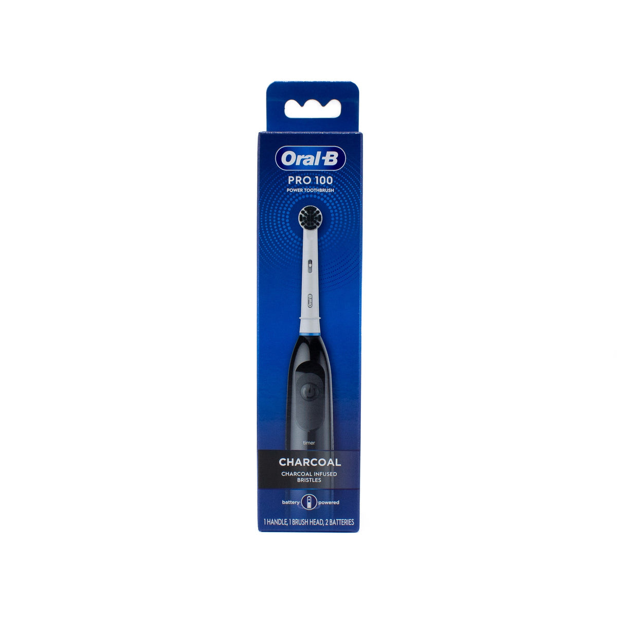 Oral-B Pro 100 Battery Electric Toothbrush in Black / Charcoal - New