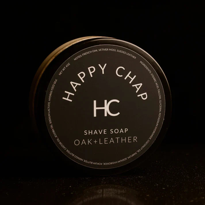 Happy Chap Oak + Leather Shaving Collection