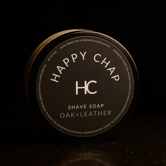 Happy Chap Oak + Leather Shaving Collection
