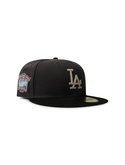 New Era 5950 Dodgers 40th Anniversary Patch Hat - Charcoal