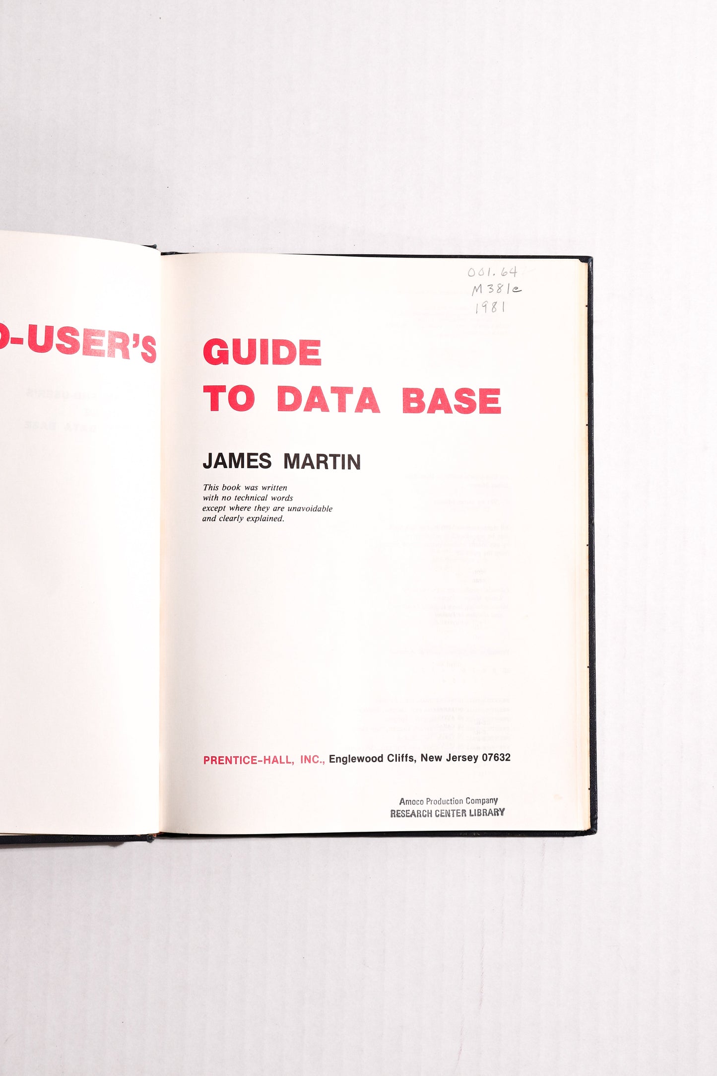 An End-User's Guide to Data Base