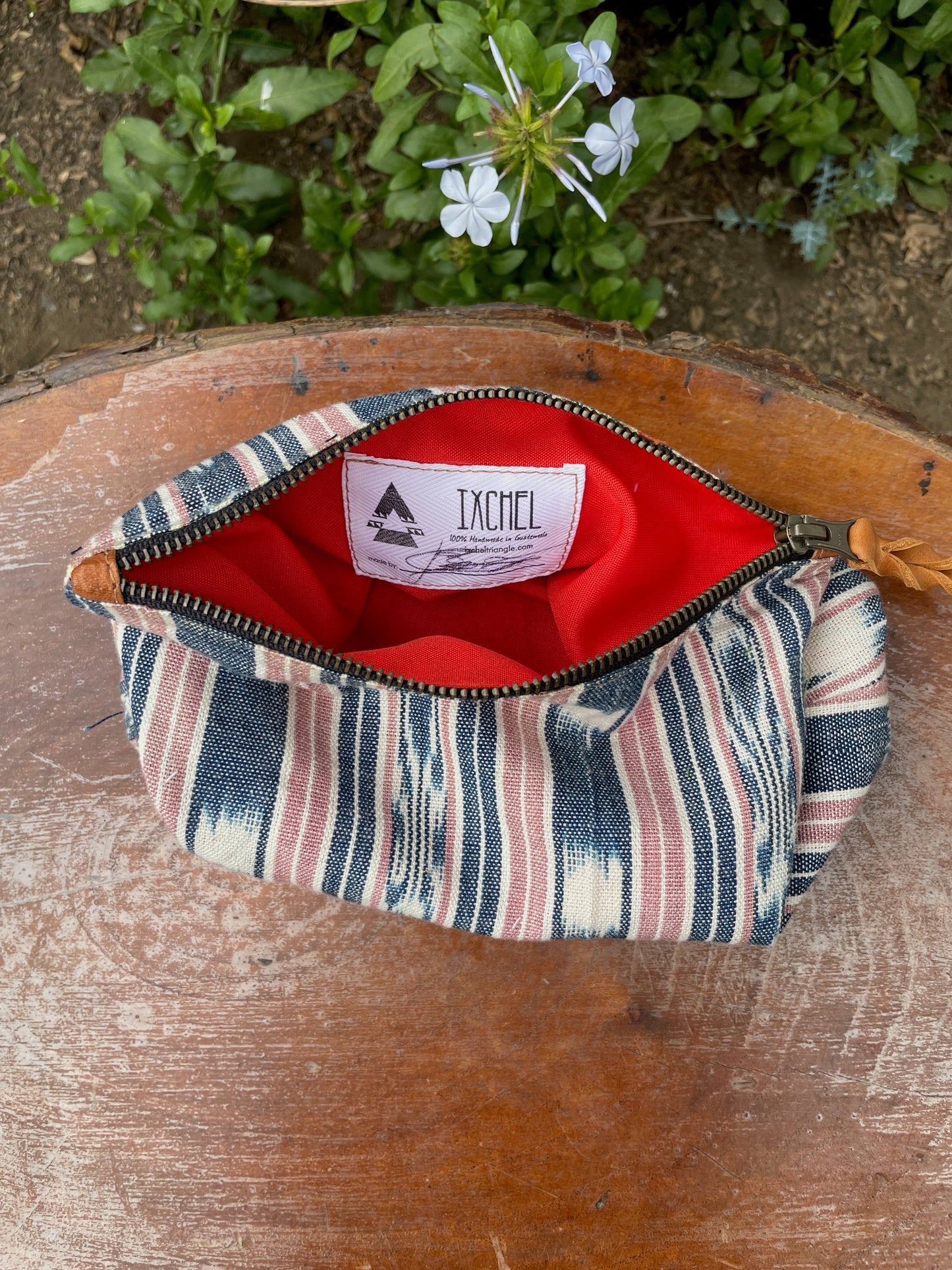 Large Cosmetic Bag - Pink and Blue