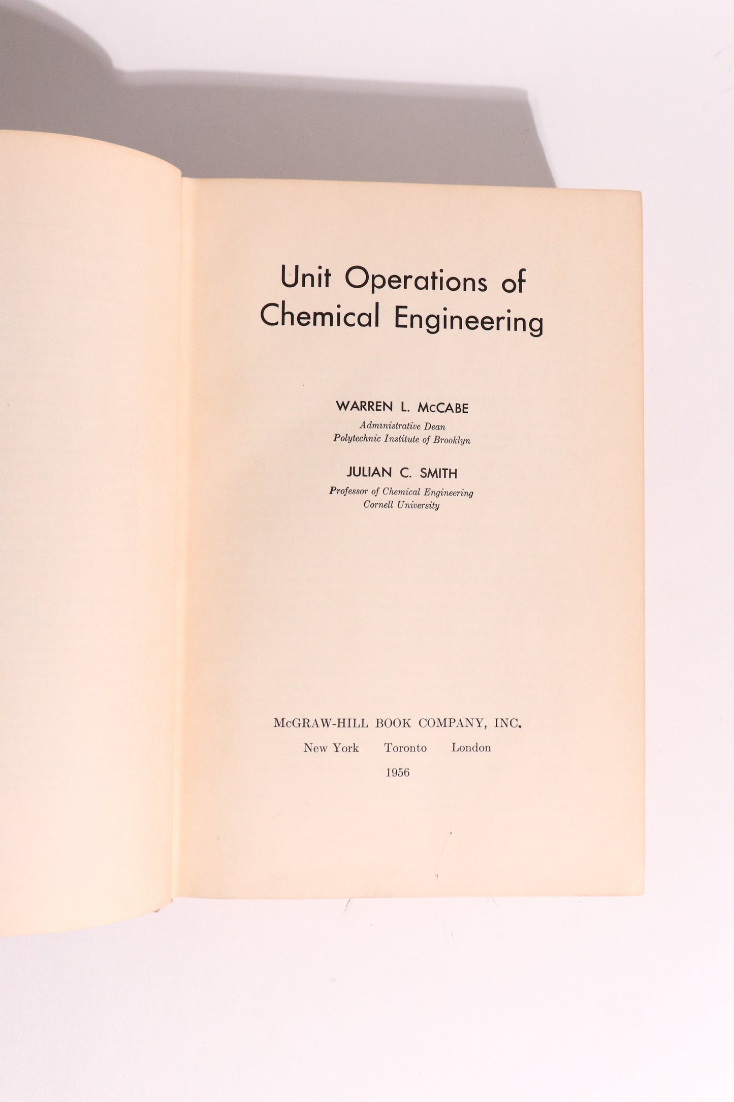 Unit Operations of Chemical Engineering
