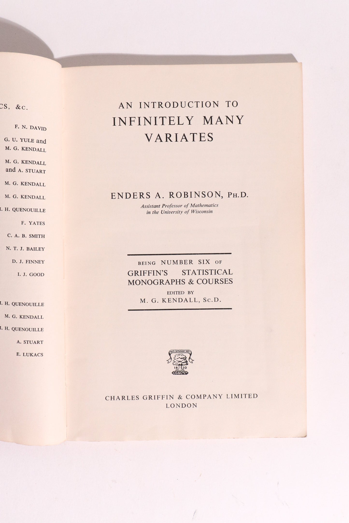 An Introduction to Infinitely Many Variates — Enders A. Robinson