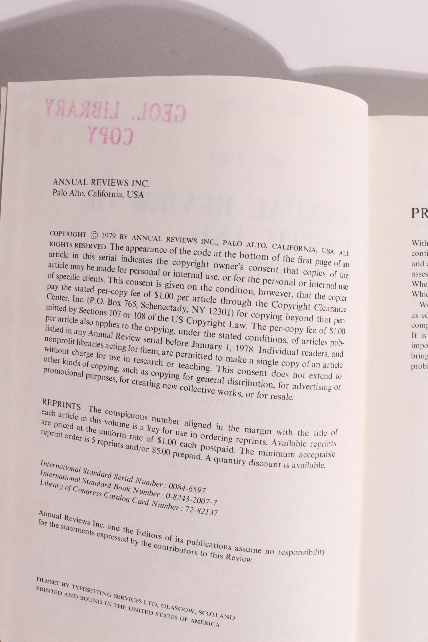 Annual Review of Earth and Planetary Sciences, Volume 7 (1979) — Dinosaur Extinction, Climate, Jupiter & Planetary Geology