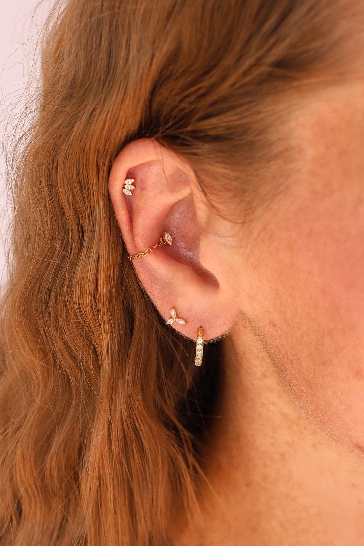 Marquise Flat Back Stud