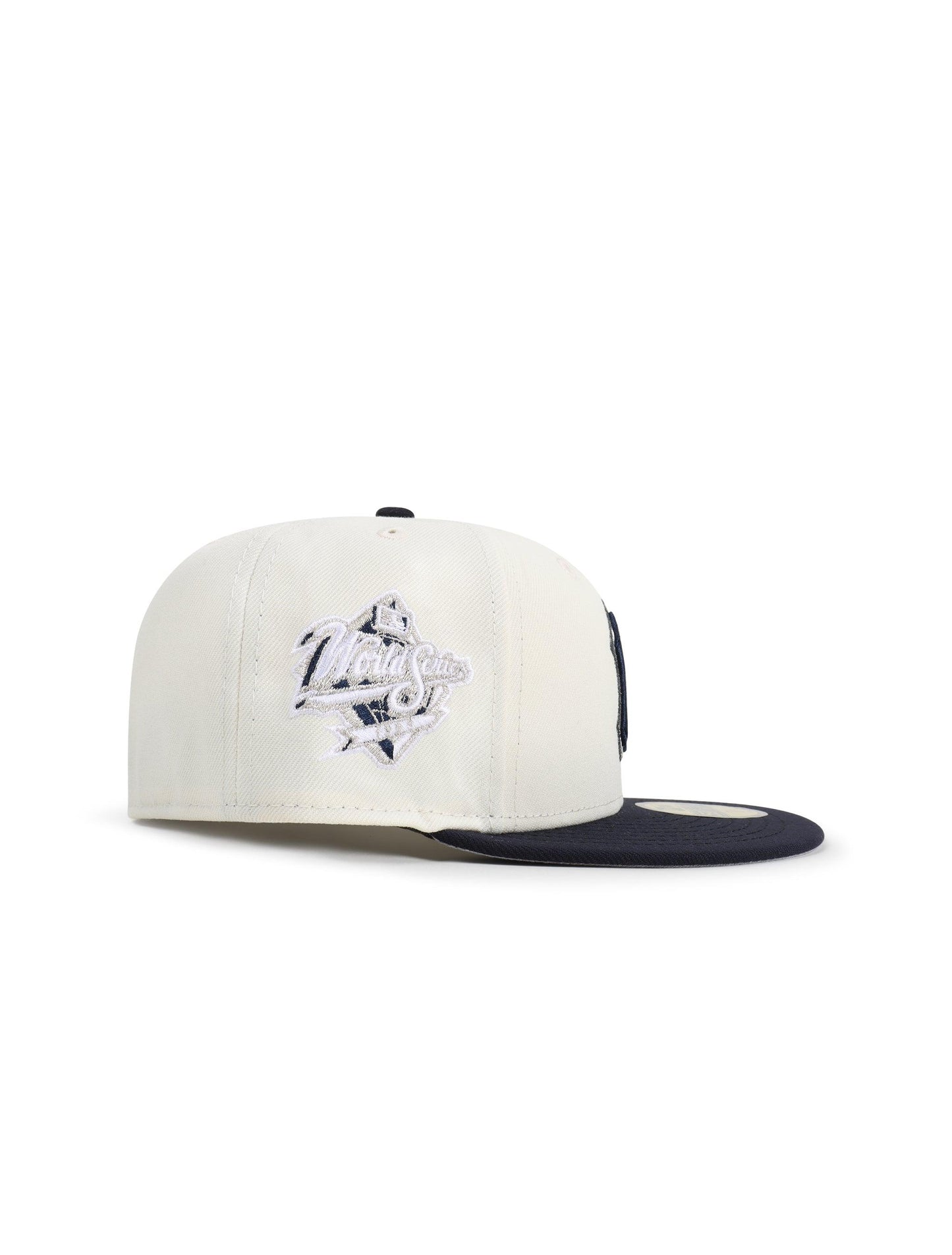 New Era 5950 New York Yankees World Series Patch Hat - Chrome/Navy