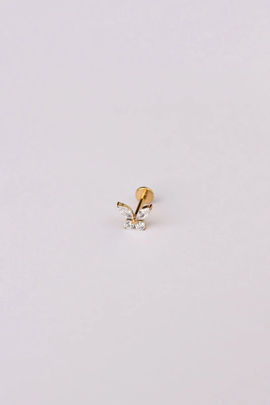 Crystal Butterfly Flat Back Stud