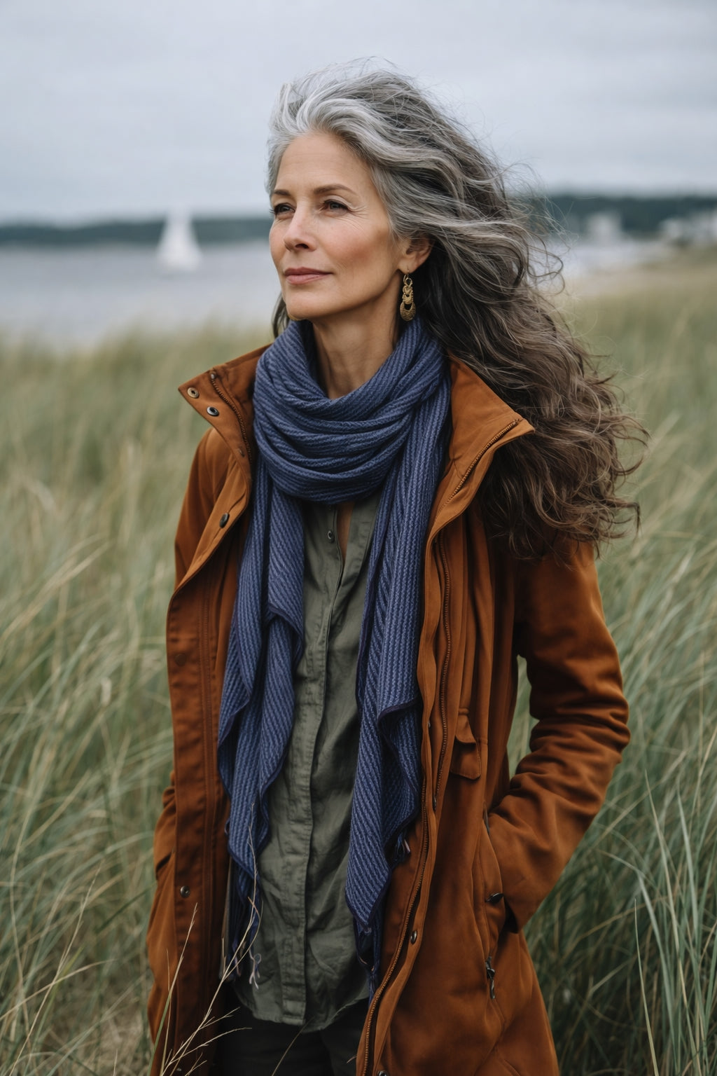 Indigo DNA Scarf