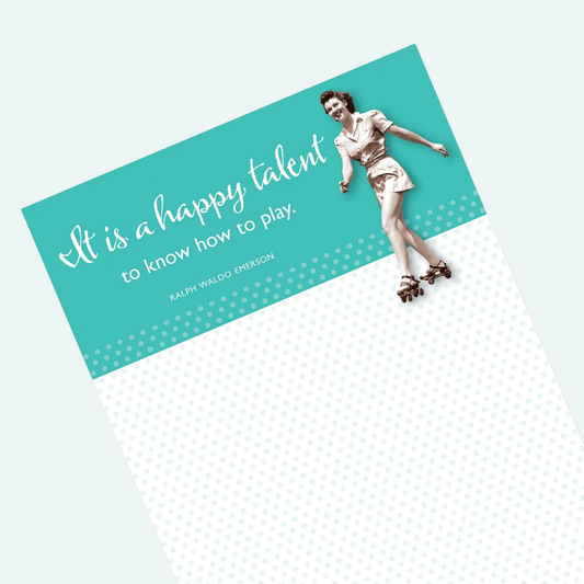 It is a Happy Talent to Know How to Play Magnetic List Notepad | Ralph Waldo Emerson Quote - Osadia Concept Store