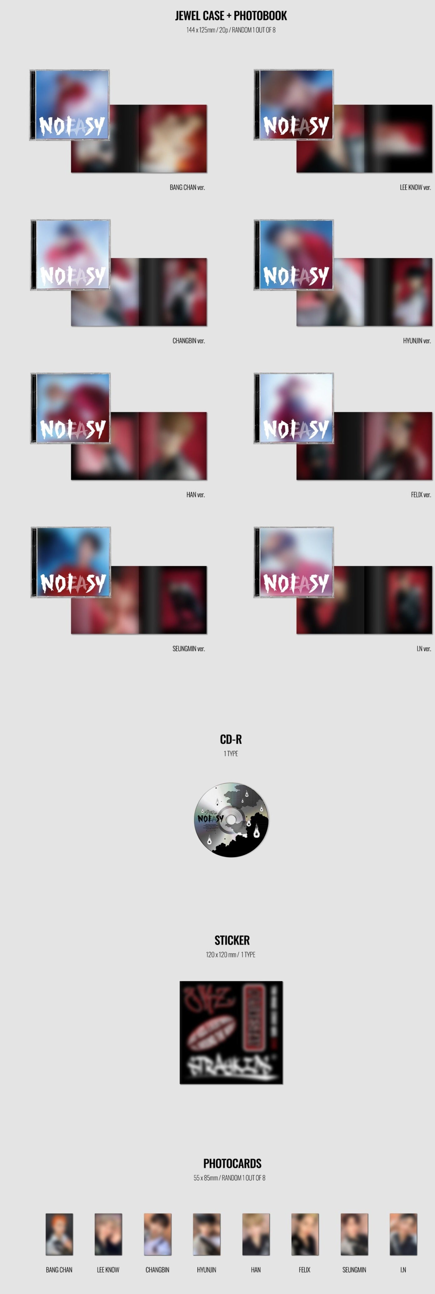 Stray Kids - [Noeasy] 2nd Album Jewel Case Version - Osadia Concept Store