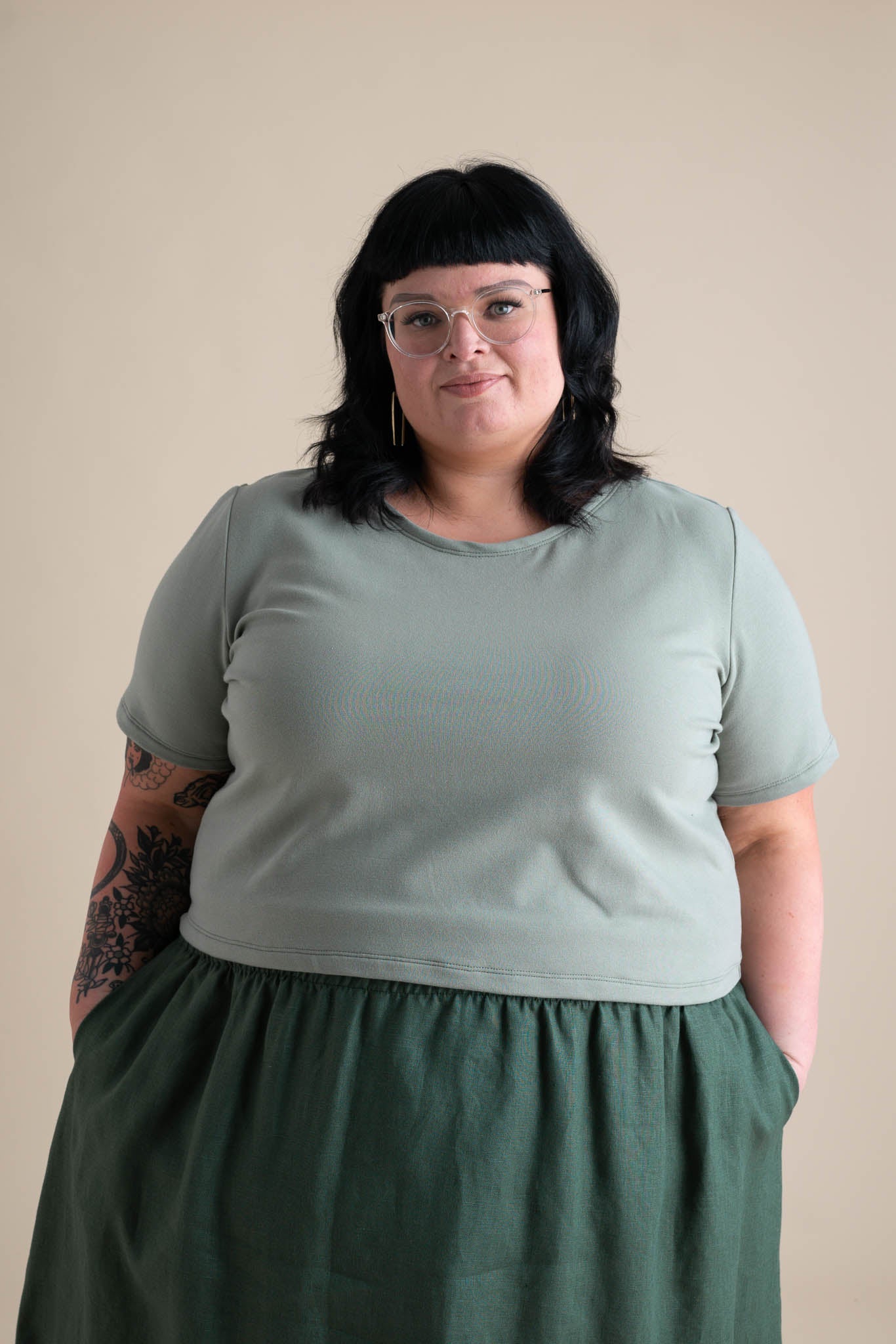 Eden Crop Tee in Pistachio