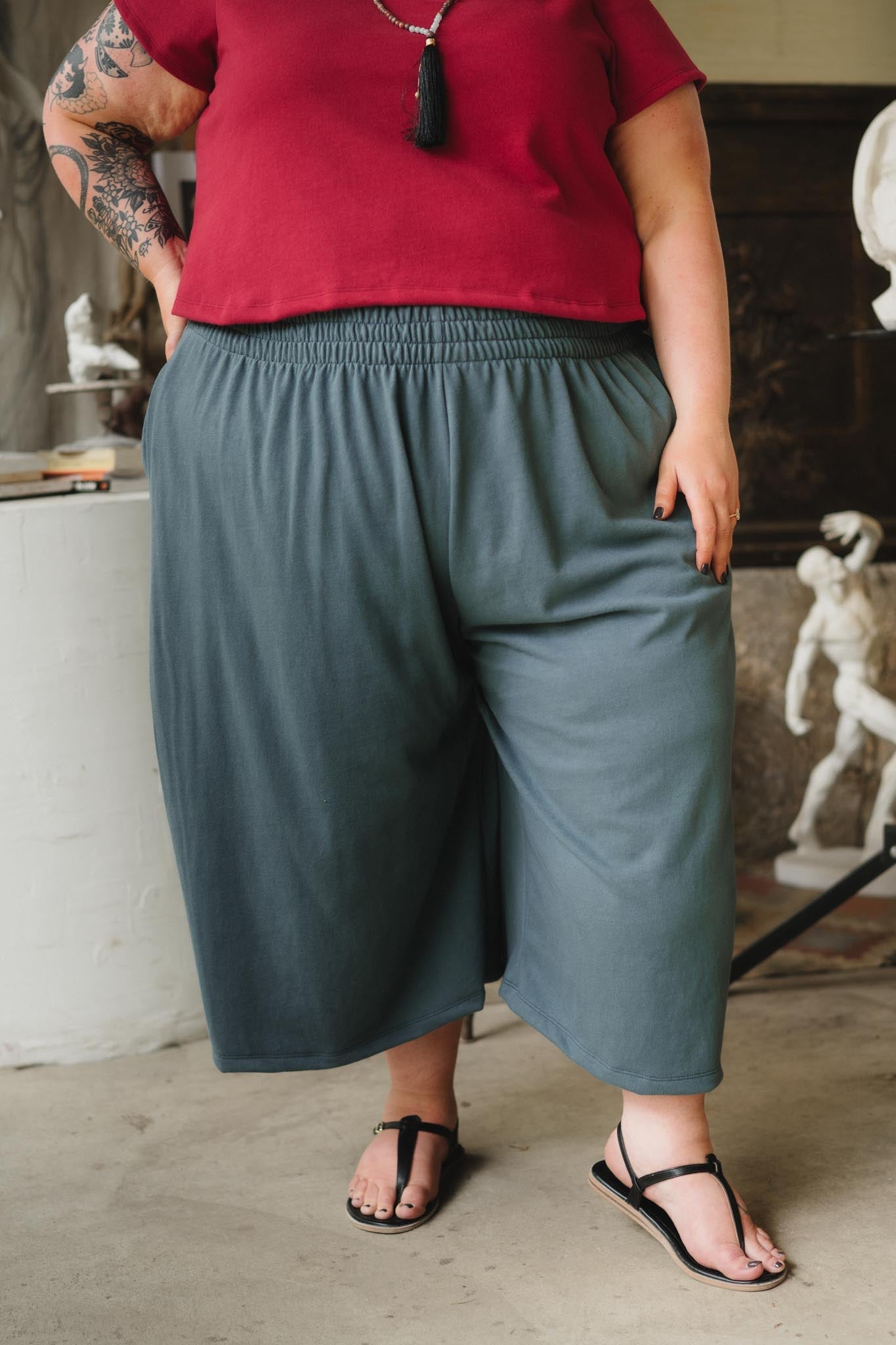 Weekend Pants (Updated) in Aegean