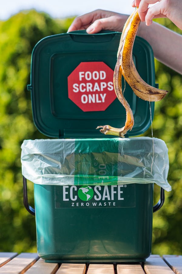 EcoSafe 2.5-Gallon Kitchen Caddy, Eco-Friendly Compost Container, Small Food Waste Bin for Food Scraps and Trash (QTY 1), SKU KCGRN - Osadia Concept Store