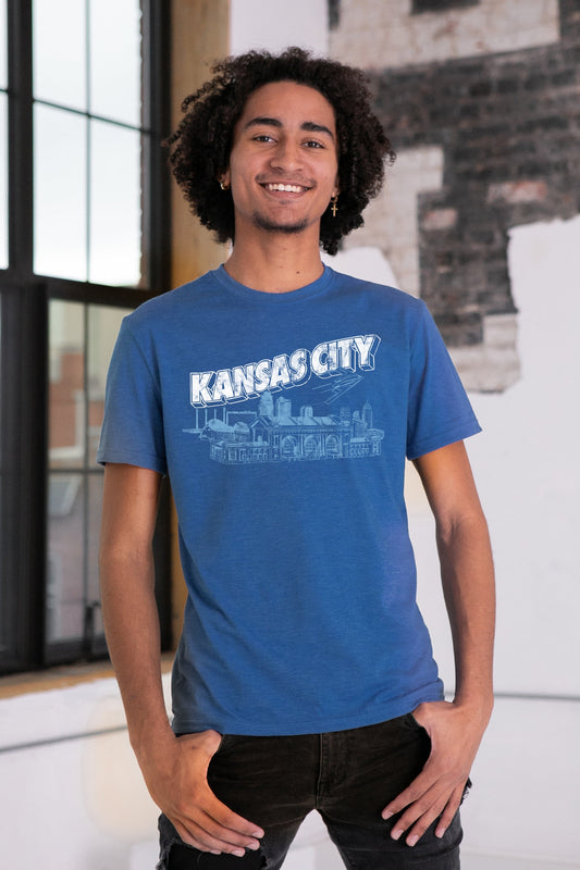 Kansas City Postcard Unisex Eco-Triblend Tee - Osadia Concept Store