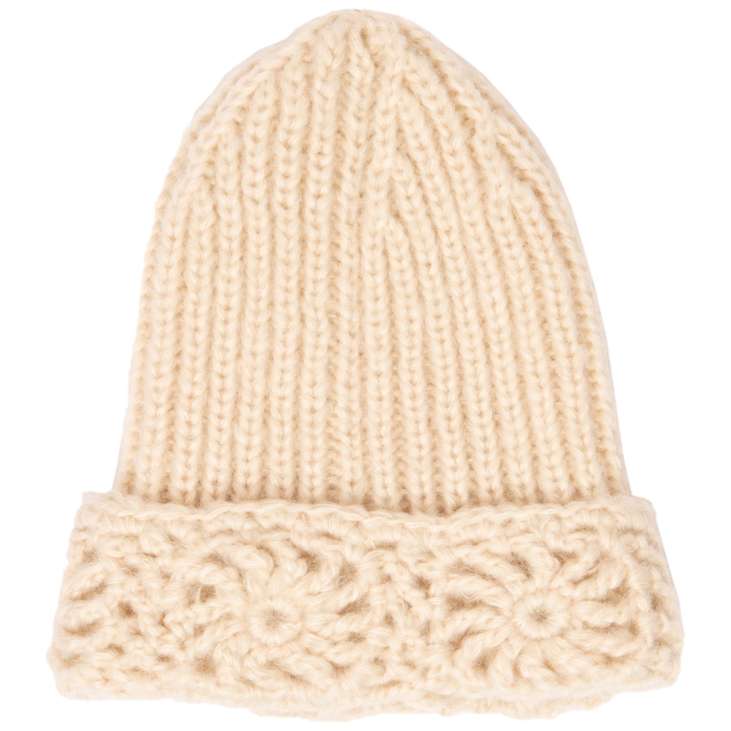 Laura - Granny Square Cuff Knit Beanie