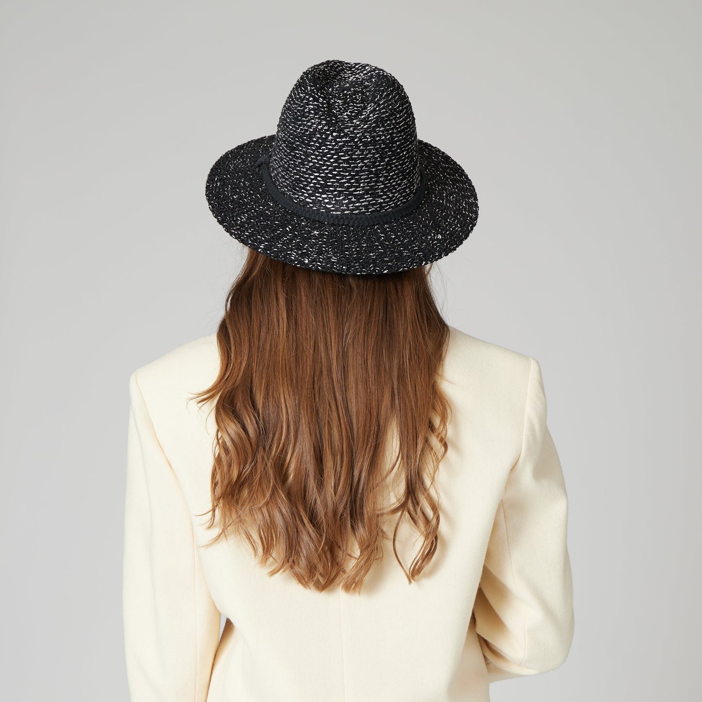 Women's Fedora w/Woven Lurex&Braided Trim