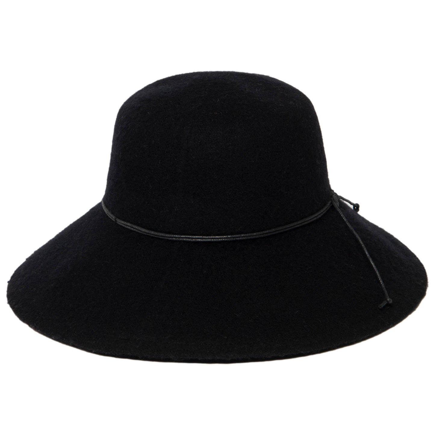 Park Lane - Wool Blend Floppy Hat with Leather Cording Trim