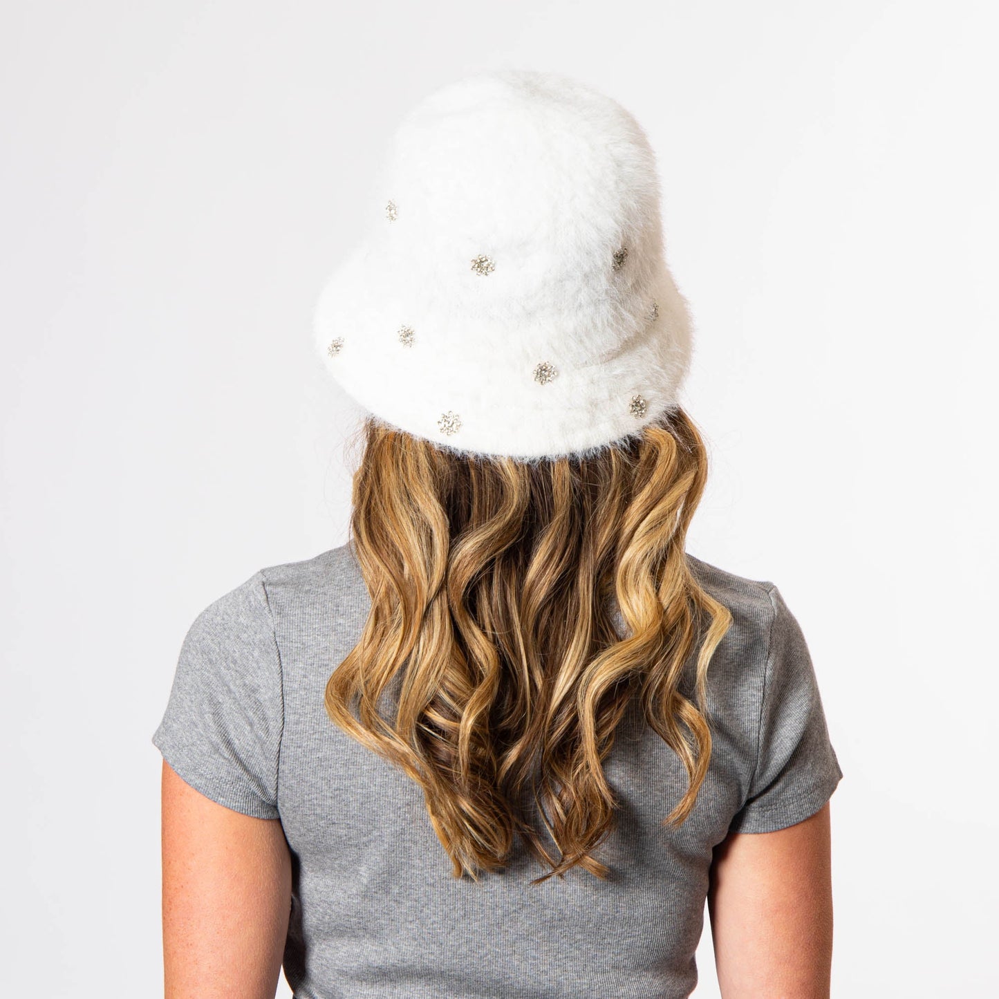 Anita - Bucket Hat with Scattered Silver Gems