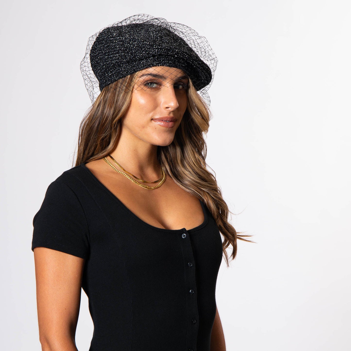 Bianca - Slouchy Lurex Beret