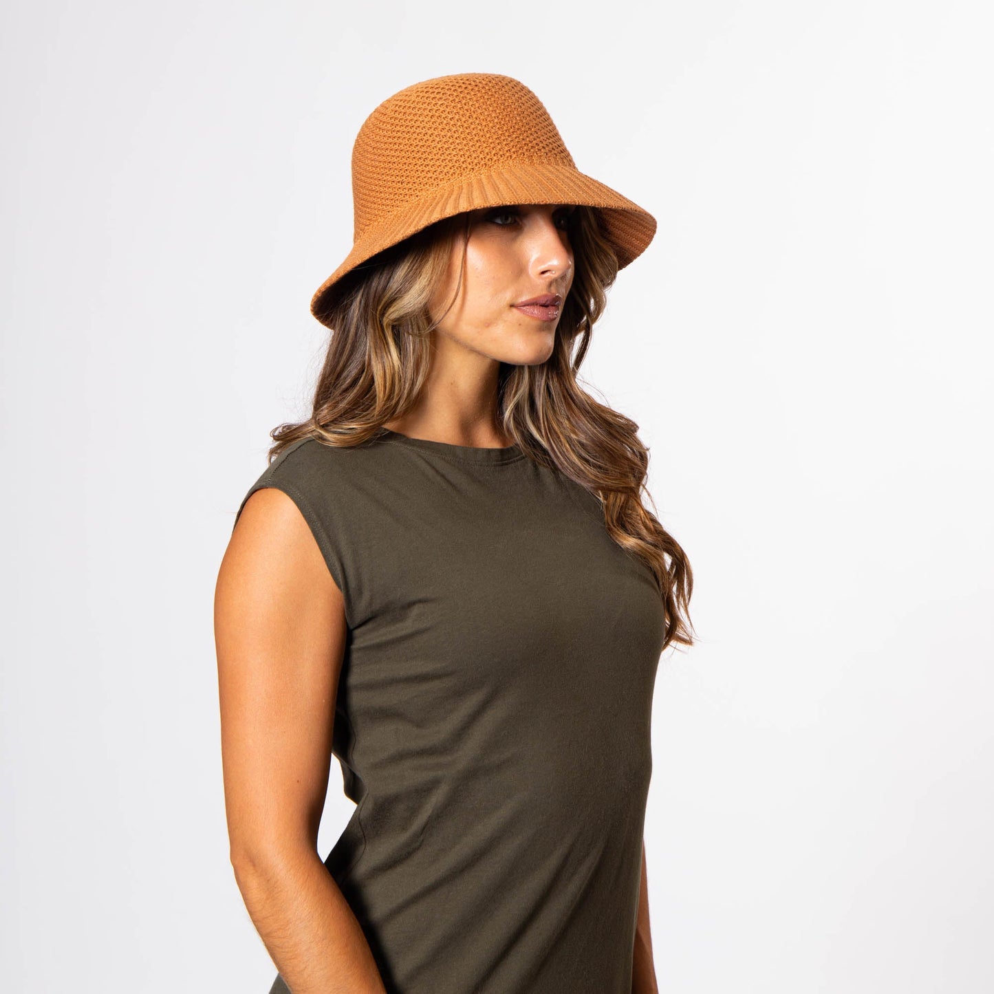 Mixed Pattern Unstructured Bucket Hat