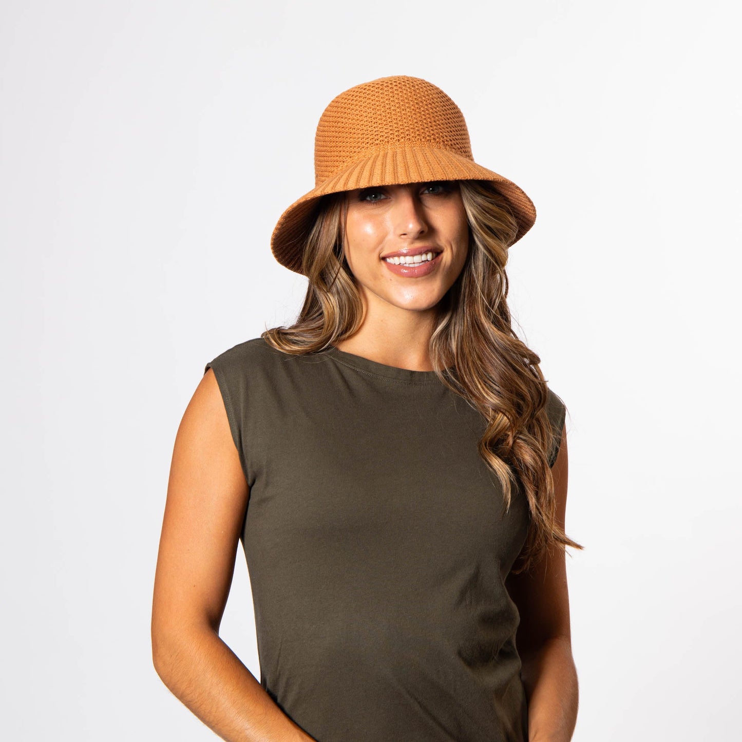 Mixed Pattern Unstructured Bucket Hat