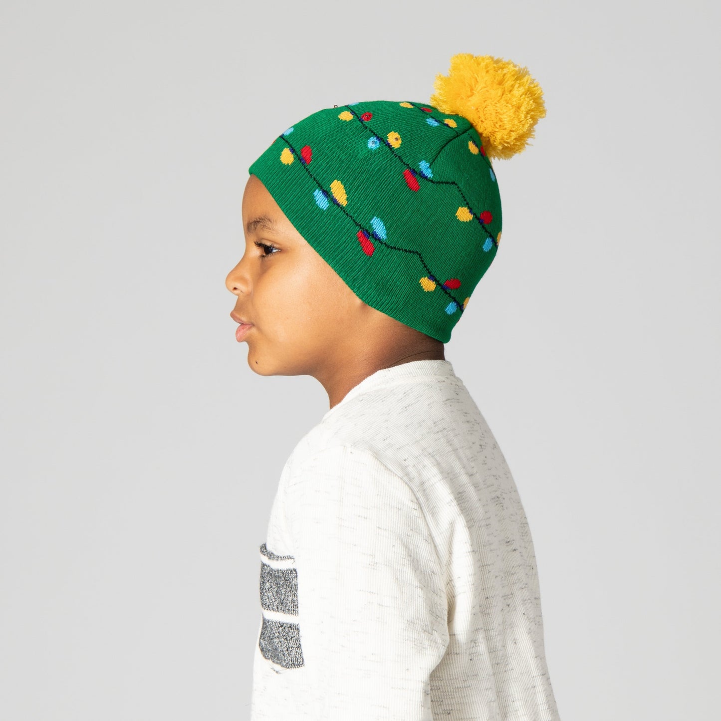 Kid's Light up Beanie with Tree & Lights