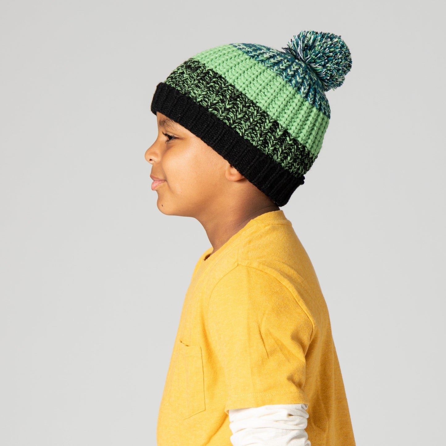Kid's Marled Colorblock Knit Beanie