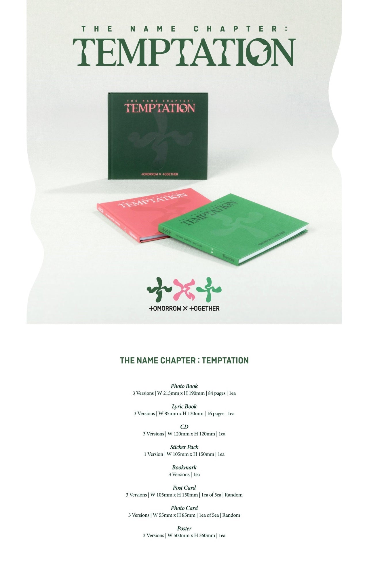 TXT (Tomorrow x Together) 5th Mini Album - The Name Chapter:  Temptation