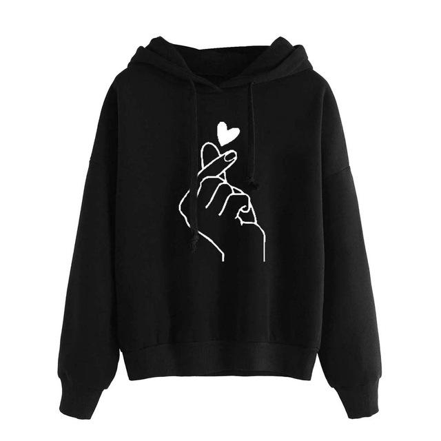 KPop Korean Finger Heart Hoodies