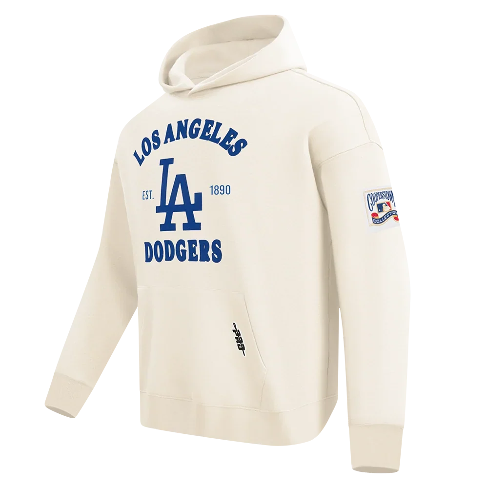 Pro Standard Dodgers First Team Pullover Hoodie - Eggshell