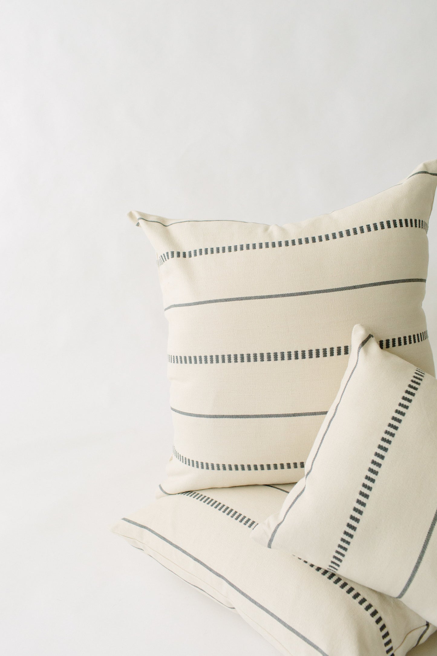 LOOM Imports Cream & Gray Brocade Pillow