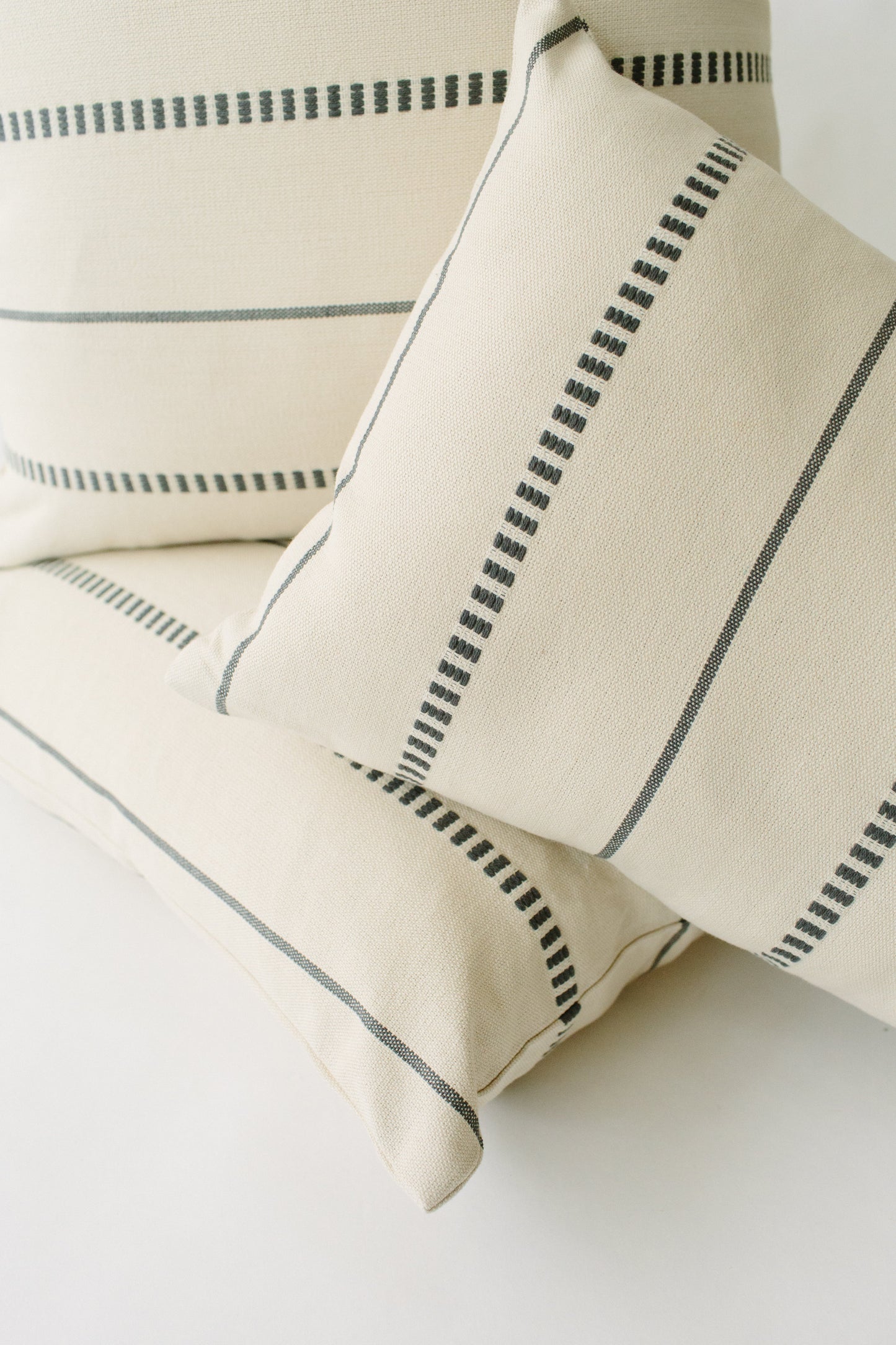LOOM Imports Cream & Gray Brocade Pillow