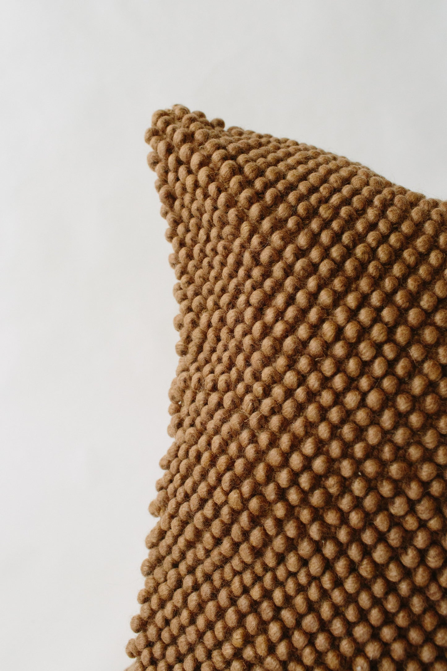 LOOM Imports Brown Nub Wool Pillow