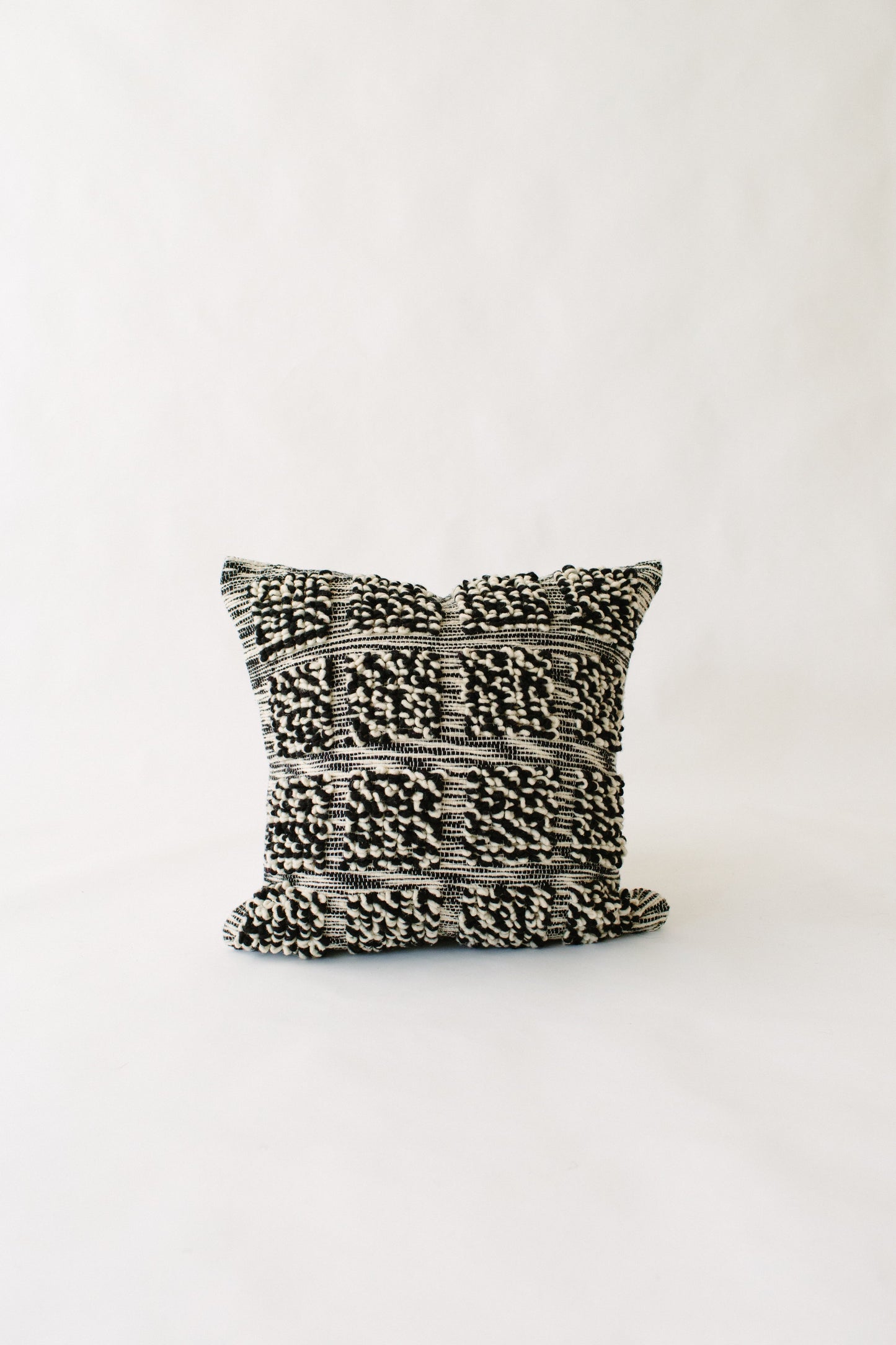 LOOM Imports Black & White Wool Pillow
