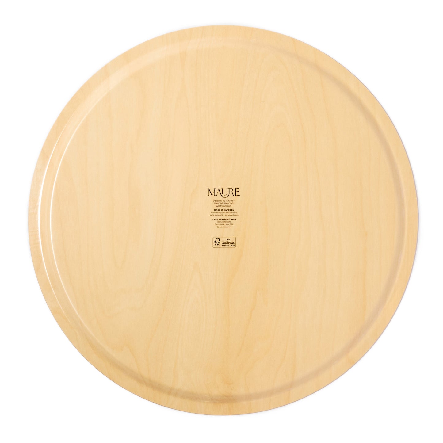 Pomegranate Migration Birchwood Decorative Tray - Round - Large