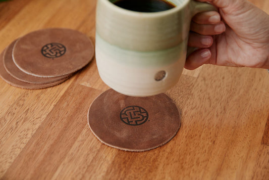 Leather Coaster Set