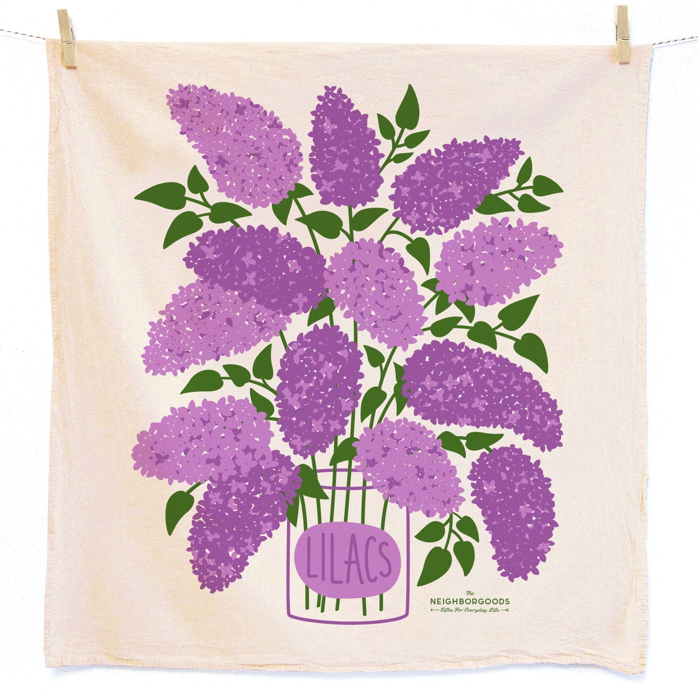 Lilacs Dish Towel + Sponge Cloth Gift Set