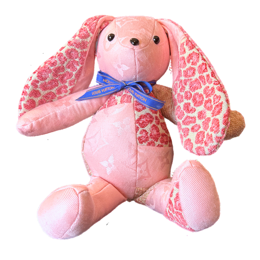 LV Monogram Vintage Silk Scarf Patchwork Bunny