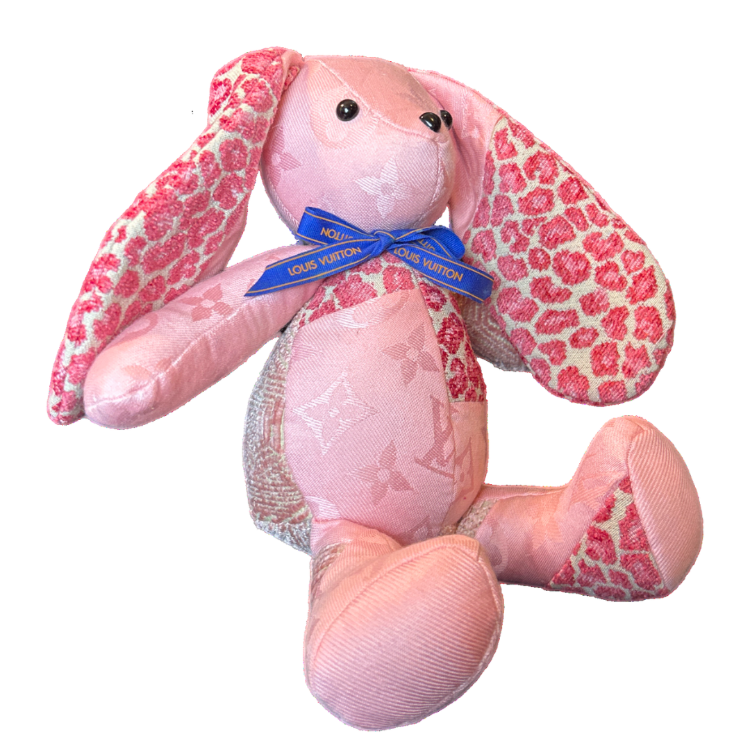 LV Monogram Vintage Silk Scarf Patchwork Bunny