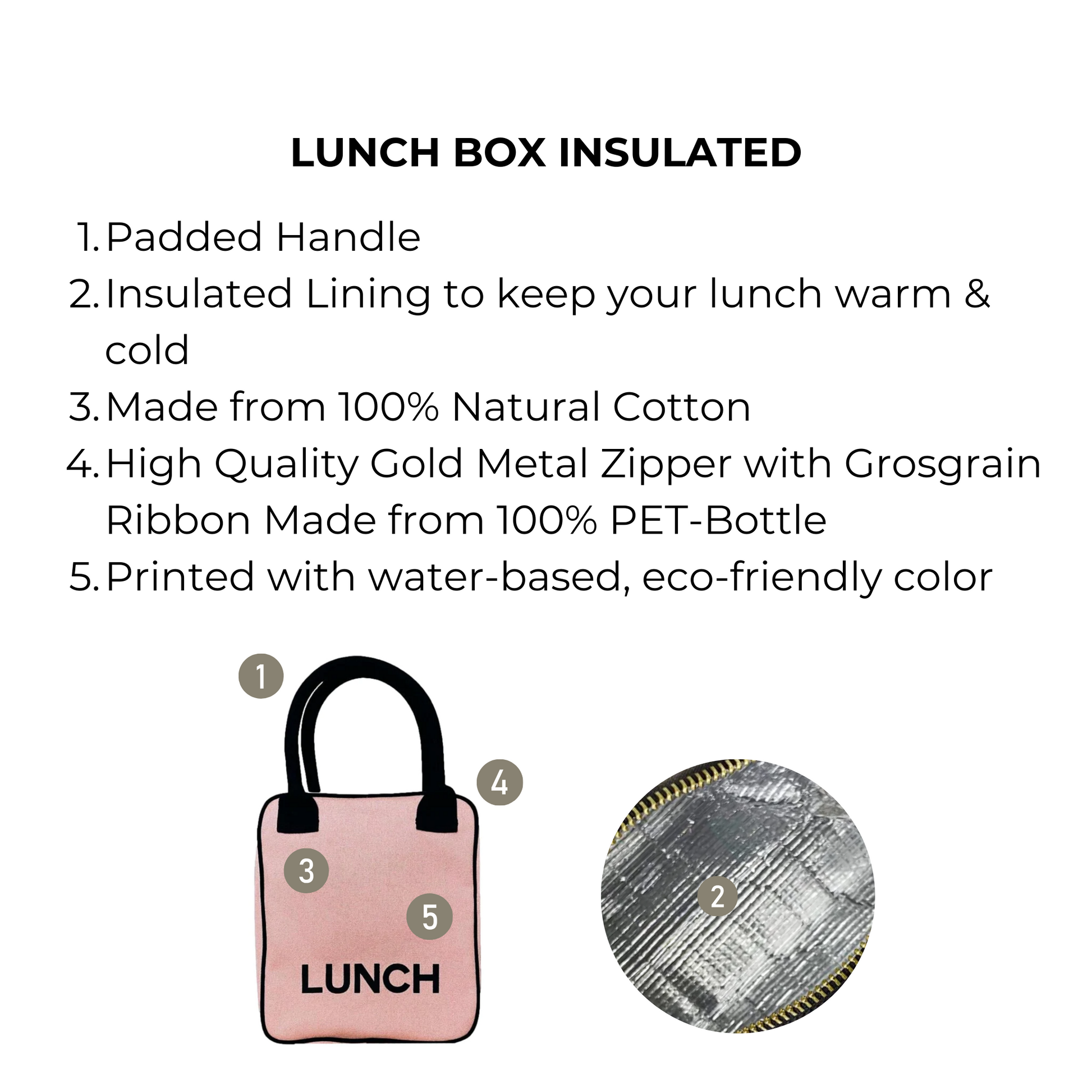Lunch Box Insulated, Pink/Blush - Osadia Concept Store