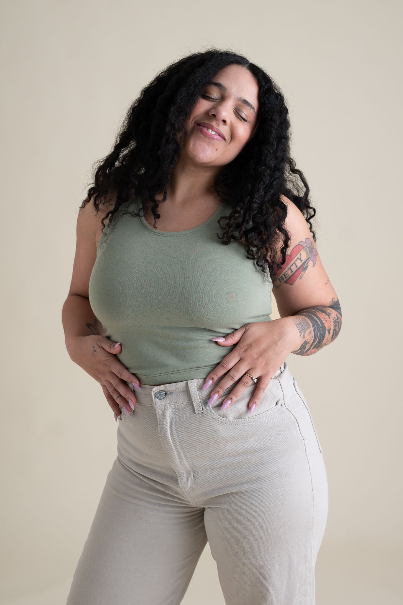 Frances Tank in Pistachio