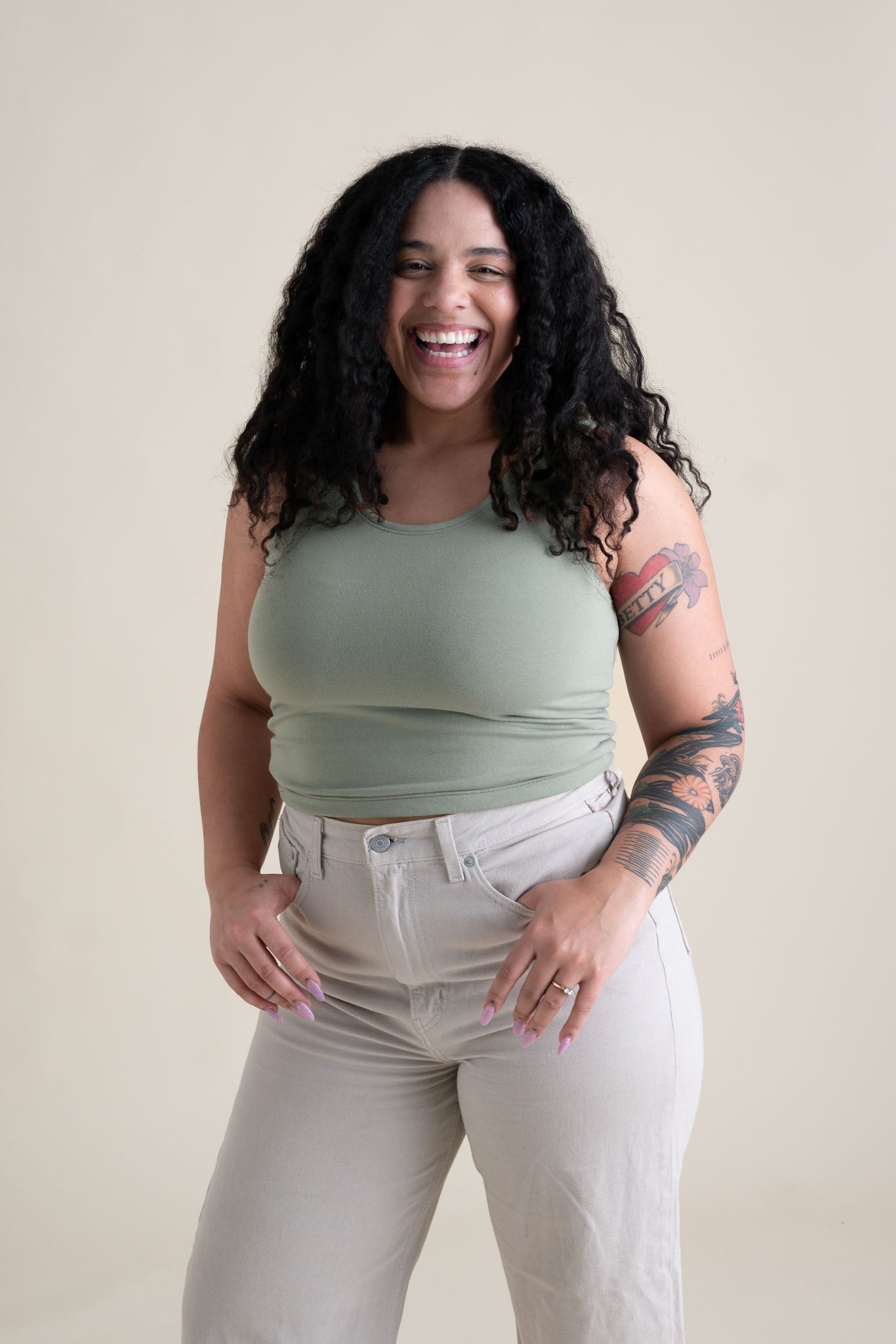 Frances Tank in Pistachio