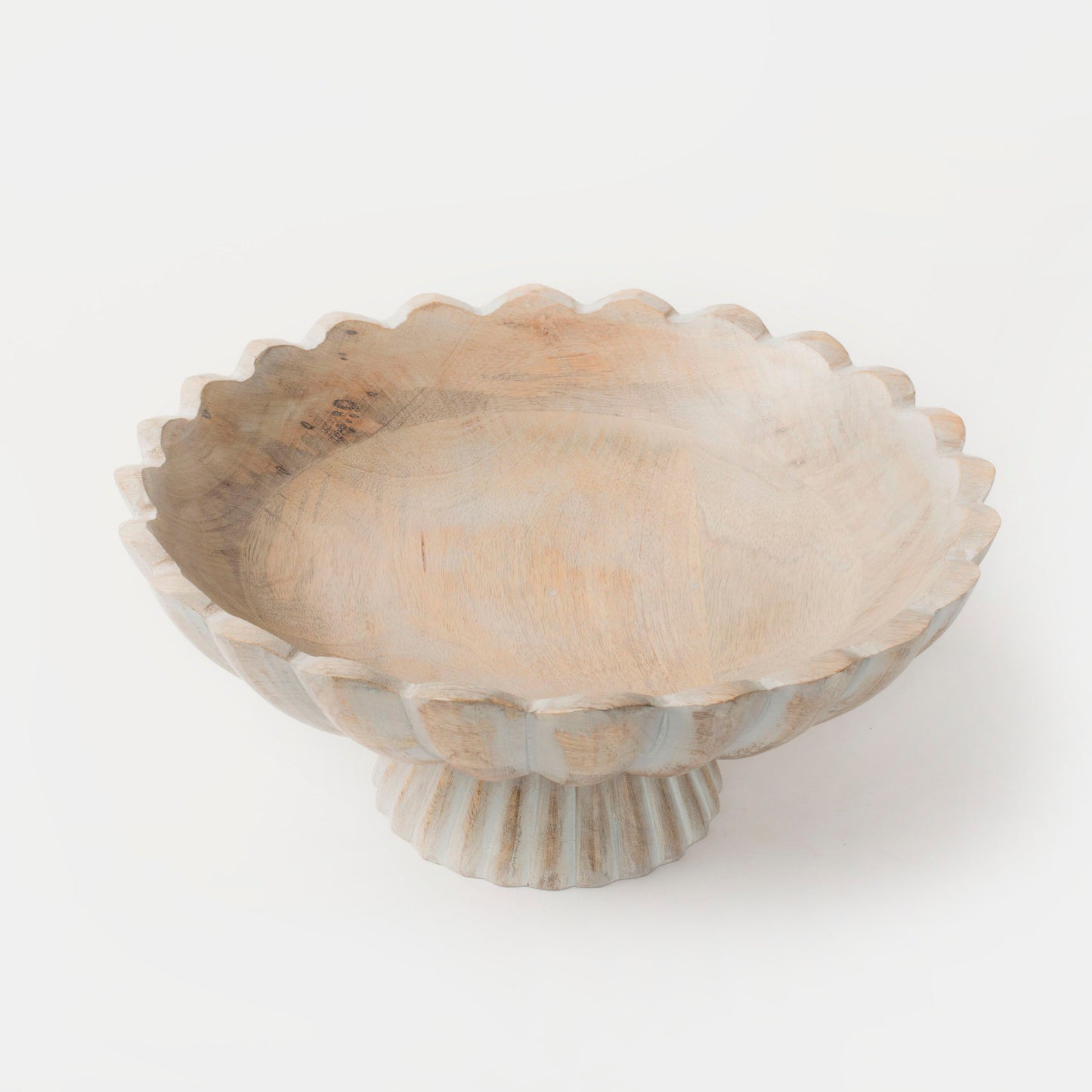 Fluted Pedestal Bowl - Rustic Grey - Osadia Concept Store