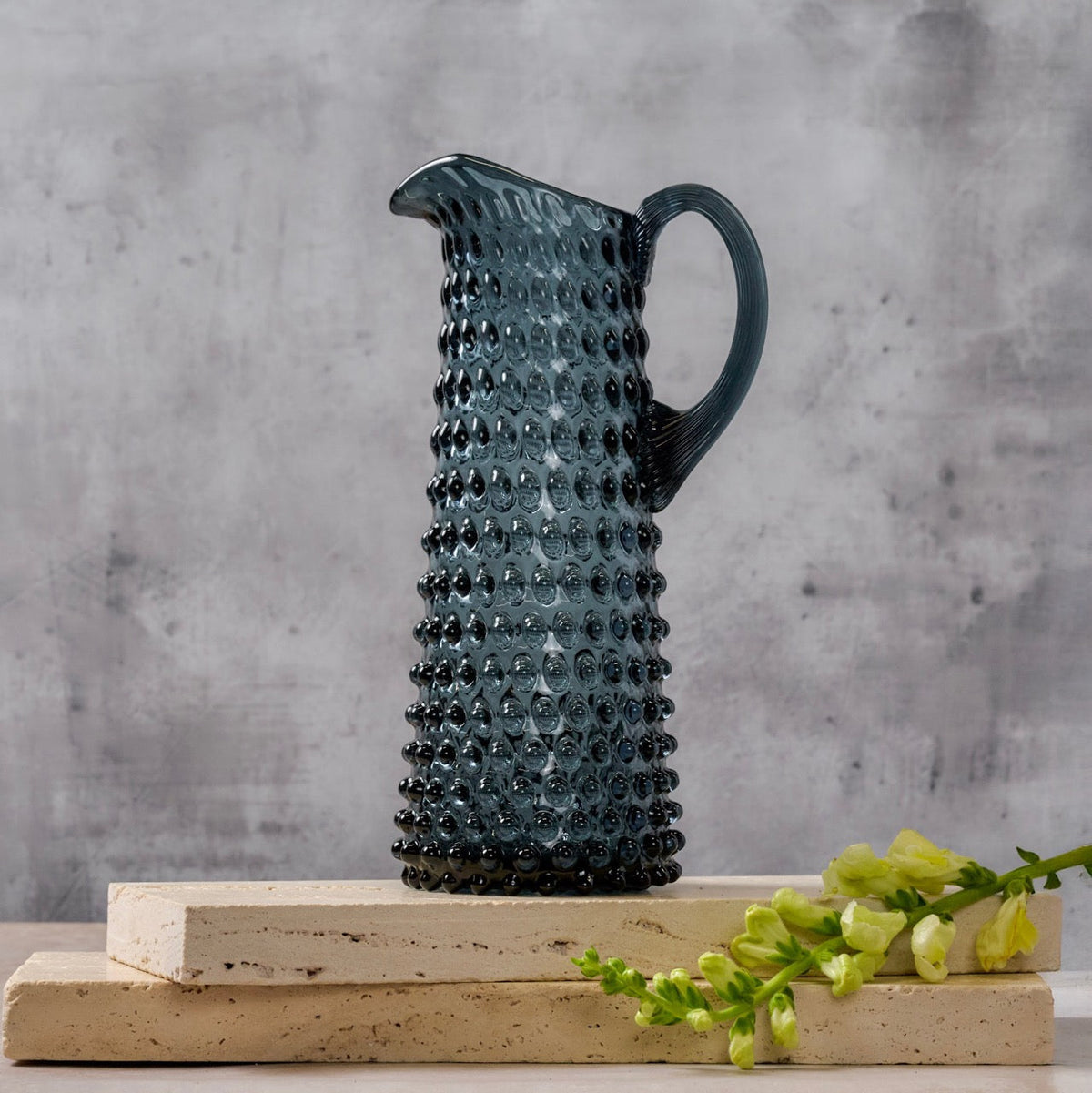 Hobnail Jug - Tall - Charcoal Haze