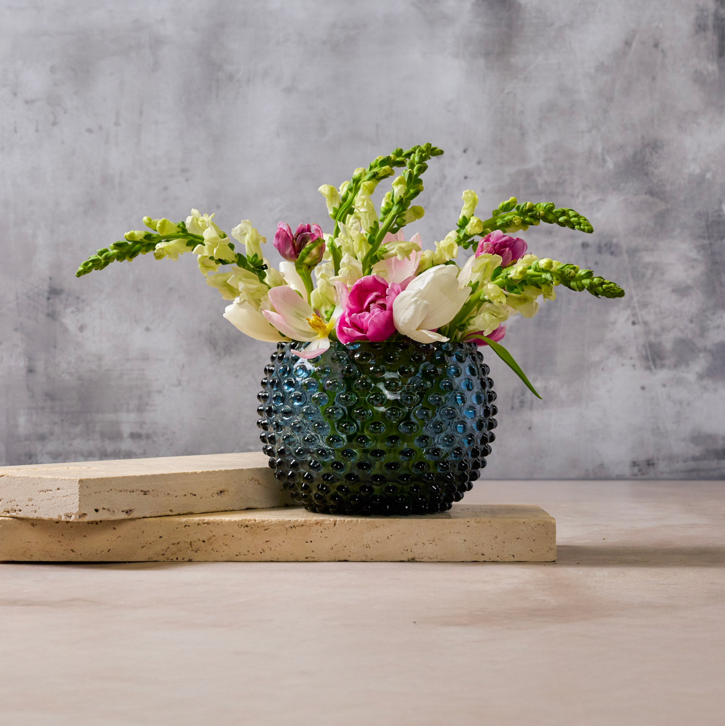 Hobnail Vase - Large - Charcoal Haze